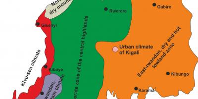 Peta Rwanda iklim