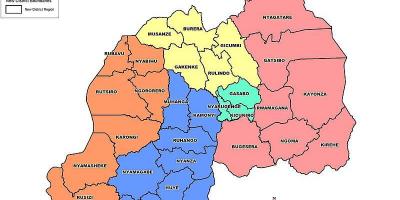 Peta Rwanda peta wilayah